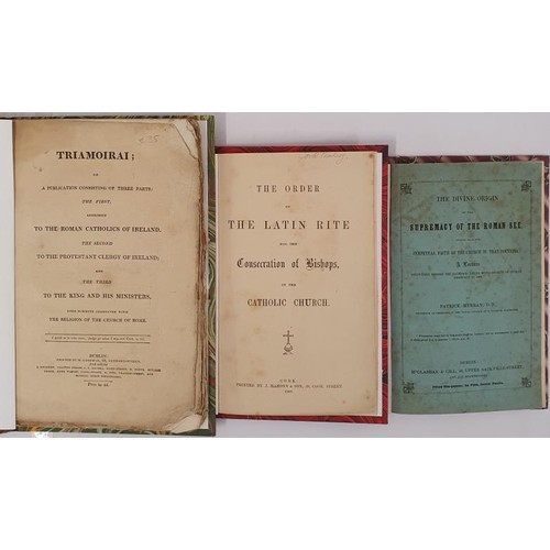 574 - The Order of Latin Rite for Ordination of Bishops in Roman Catholic Church. Cork, J. Mahony. 1869; T... 