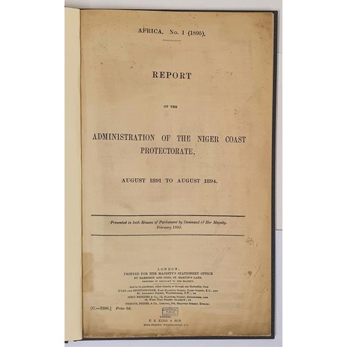 584 - Roger Casement. Report on the Administration of the Niger Coast Protectorate presented to the House ... 