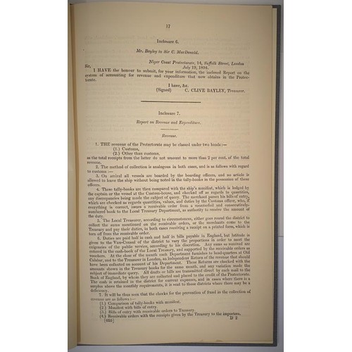 584 - Roger Casement. Report on the Administration of the Niger Coast Protectorate presented to the House ... 