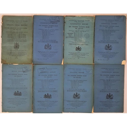 591 - A collection of eight reports on the Congested Districts Board 1900 to 1915, some marking to the cov... 