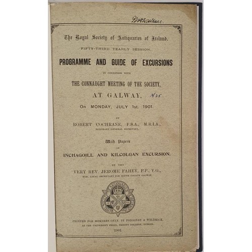 595 - Galway. Programme and Guide of Excursions in Connection with the Connaught Meeting of July 1901. Rob... 