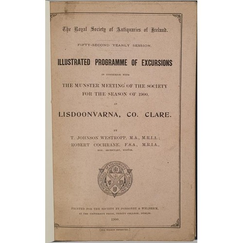 596 - Lisdoonvarna. Illustrated Programme of Excursions in Connection with the Munster Meeting of 1900. Th... 