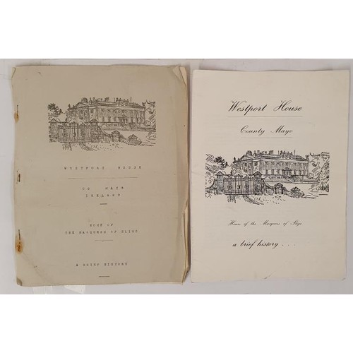 601 - Westport House; Home of the Marquis of Sligo, 2 brief history publications of this magnificent house