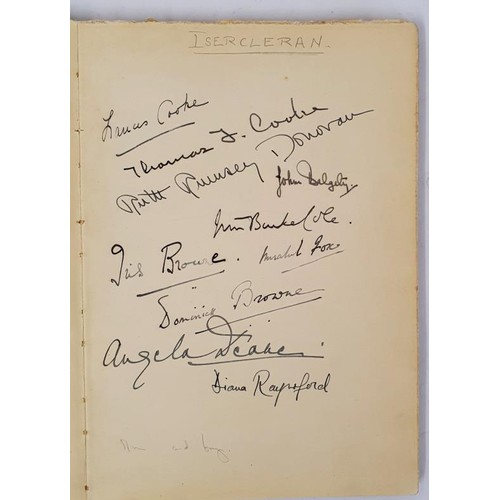 606 - Visitors Book for the Burkes of Isercleran, County Galway; Numerous signature including John Count M... 