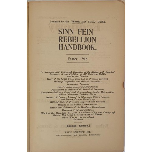 608 - 1916] Sinn Fein Rebellion Handbook. Easter 1916 pink wrappers, a good copy of a book usually found i... 