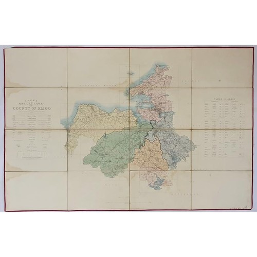 610 - Index to the Townland Survey of the County of Sligo. folding linen backed map, Dublin 1837. hand col... 