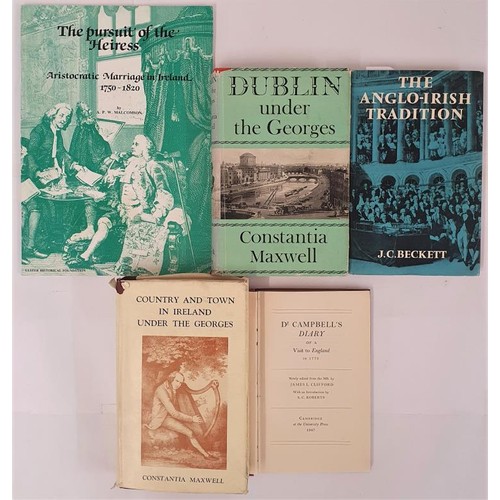 635 - Georgian Ireland] Maxwell, Constantia Dublin Under the Georges, 1956, revised & best edition, du... 