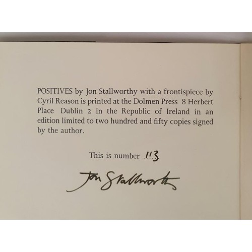 644 - A collection of Dolmen Press poetry publications including Jon Stallworthy, Posisitves signed limite... 