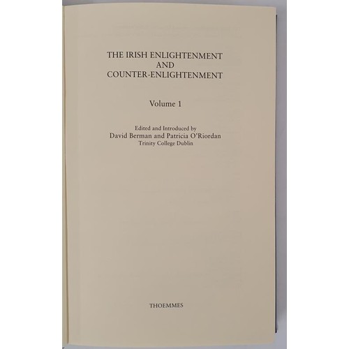 678 - The Irish Enlightenment and Counter-Enlightenment Vol 1-6. Edited and Introduced by David Berman and... 