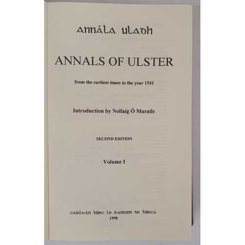 679 - The Annals of Ulster from the Earliest Times to the Year 1541. Four Volumes in Slipcase, bound in bl... 