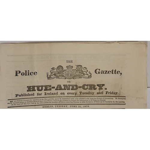 685 - [The Fenians and Manchester Martyrs]. Police Gazette or Hue and Cry, for Ireland. June 1870. Scarce ... 