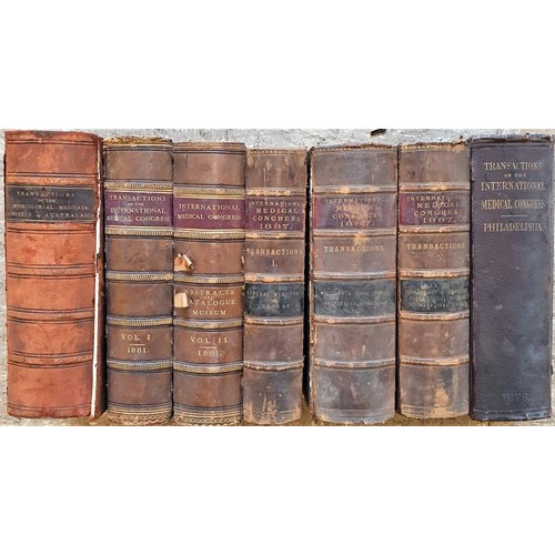 719 - Transactions of the International Medical Congress –7 volumes – 1881 and 1887