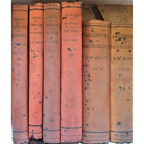 720 - Archives of Neurology from the Pathological laboratory of the London County Asylums – 6 volume... 