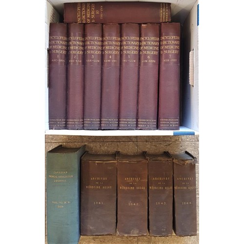 725 - Encyclopedia and Dictionary of Medicine and Surgery Vol 1/2/3/4/5/6/7/10, published by William Green... 