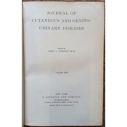 727 - Journal of Cutaneous and Venereal Diseases – 20 volumes – 1884 -1904, missing 1893