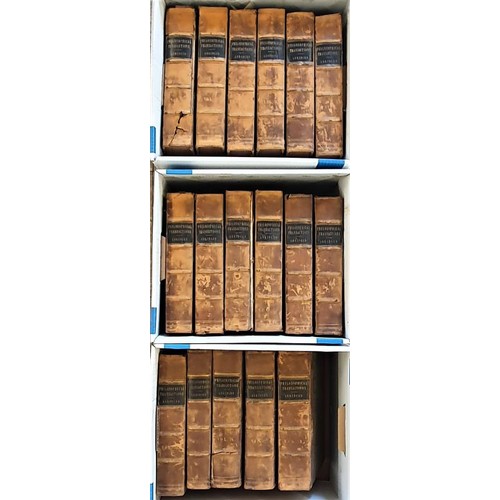 728 - Philosophical Transactions of the Royal Society of London. Abridged. 1665-1800. Complete run with ex... 