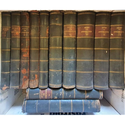 729 - Archiv Fur Gynaekologie - 63 volumes - spanning years 1880-1902/ not a complete run