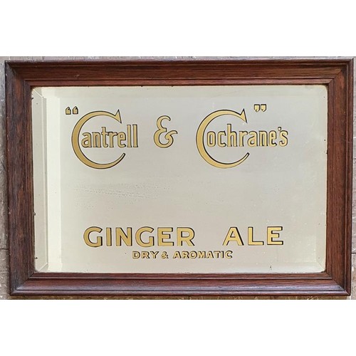 3 - Cantrell & Cochrane's Ginger Ale, Dry & Aromatic Original Bevelled Glass Pub Mirror, in orig... 