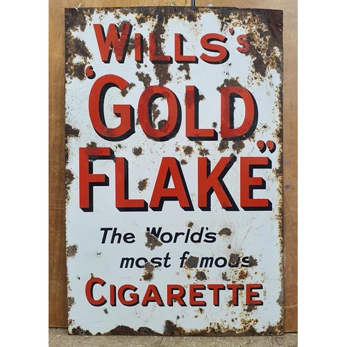 4 - Wills's Gold Flake Enamel Advertising Sign, c.2ft x 3ft and a Bulmer's Cider Enamel Advertising Sign... 