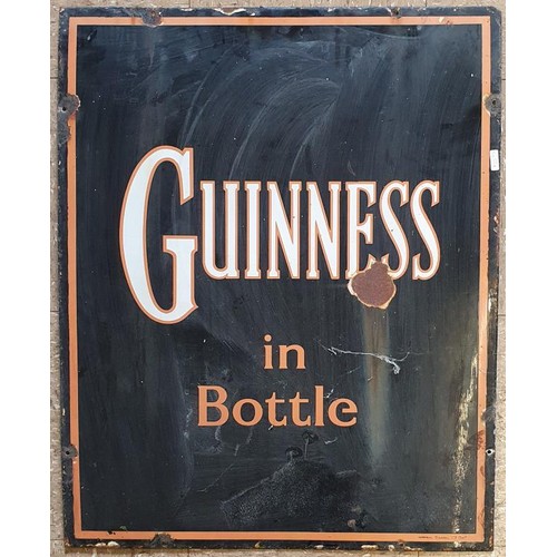 8 - Guinness In Bottle Original Enamel Advertising Sign, c.22 x 27.5in