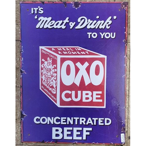 10 - OXO Cube Reproduction Advertising Sign, c.30cm x 40cm