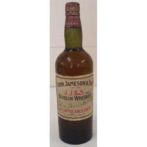 13 - John Jameson & Son Ten Years Old Whiskey, sealed and un-opened. Bottled by Frances M Holland, Ma... 