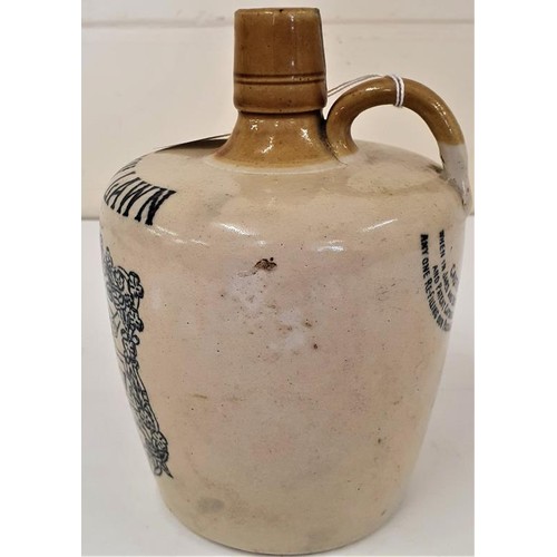 16 - Mitchell's of Belfast, Cruiskeen Lawn, Old Irish Whisky Stoneware Flagon, cream body with a pale bro... 