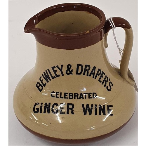 17 - Bewley & Draper's Celebrated Ginger Wine Jug, c.13cm tall