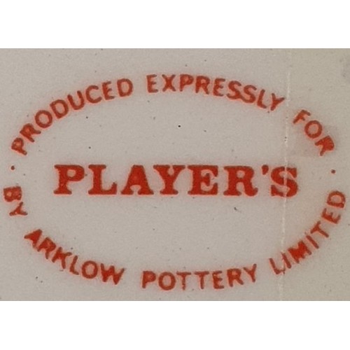 23 - Original Arklow Pottery Player's Gold Leaf Virginia Tipped Ashtray, c.2in tall