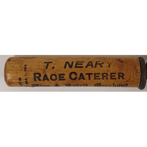 24 - Two Advertising Corkscrews - T Neary Race Caterer, Chatham St., Dublin and McCabes, Dalkey and a fol... 