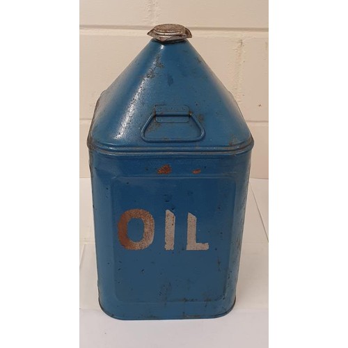 35 - Vintage Oil Can - blue