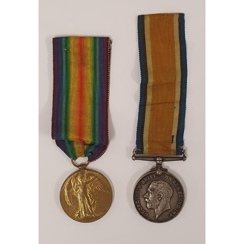 62 - 1914-1918 British War Medal, awarded to 6037 Pte. W Ralph, Royal Munster Fusiliers with ribbon; The ... 