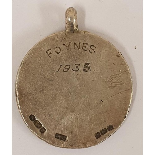 68 - Foynes (Co. Limerick) Hallmarked Silver and Gold Sporting Medal