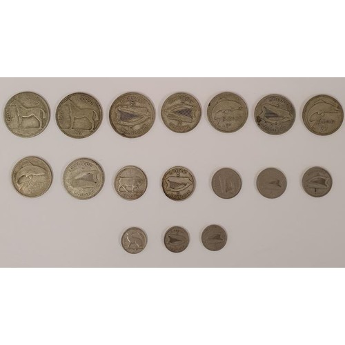 70 - Collection of Irish Free State Coins - Half Crowns x 3; Florins x 6; 1 Shilling x 2; 6d x 3 and 3d x... 