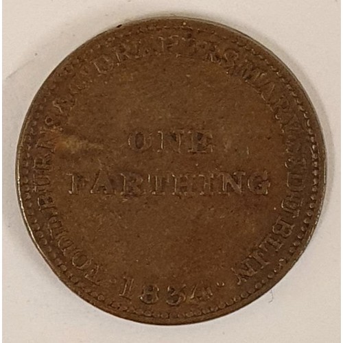 82 - W Todd & Co Drapers Cork & Limerick One Farthing Token Payable at Dublin, Cork or Limerick. ... 
