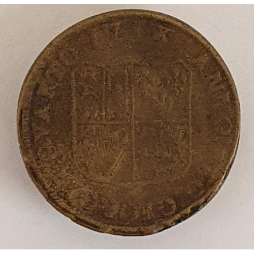 88 - Ireland Coin Weight 17d 8g 1718 Obverse 'The Standard of Ireland' with date above harp, Reverse Coat... 
