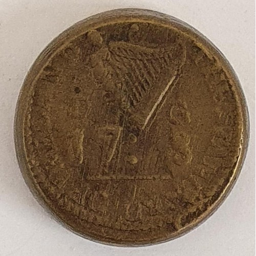 88 - Ireland Coin Weight 17d 8g 1718 Obverse 'The Standard of Ireland' with date above harp, Reverse Coat... 
