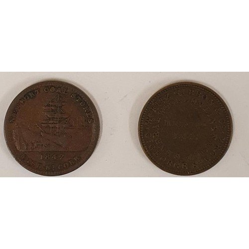 89 - Newport Coal Stores 1842 Fish Street, Cork One Farthing Token Payable at Geo S Beale's Grocery Wareh... 