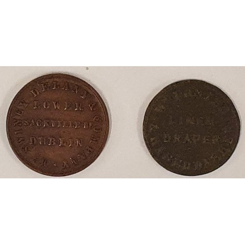 98 - McSwiney Delany & Company, Sackville Street, Dublin, Opened May 1853 Medal/Token; and a William ... 