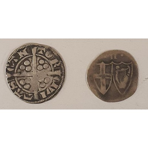 111 - Commonwealth Hammered Silver Shilling c.1652 and a c.1280 Edward I Hammered Silver Penny minted at C... 