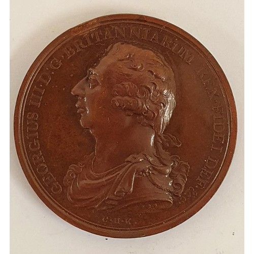 116 - Union of Great Britain and Ireland, 1 January 1801, Copper Medal by Conrad Heinrich Küchler, GE... 