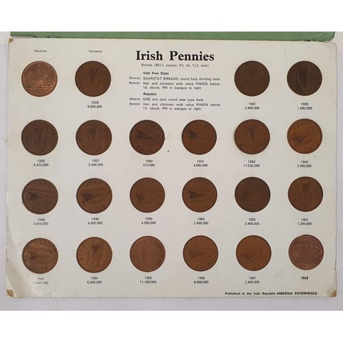 133 - Irish Free State Pennies - complete set from 1928 to 1968