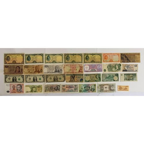 151 - Lady Lavery Bank Notes - 10 Shilling Note; £1 x 4; £5 Note and a collection of GB, USA a... 