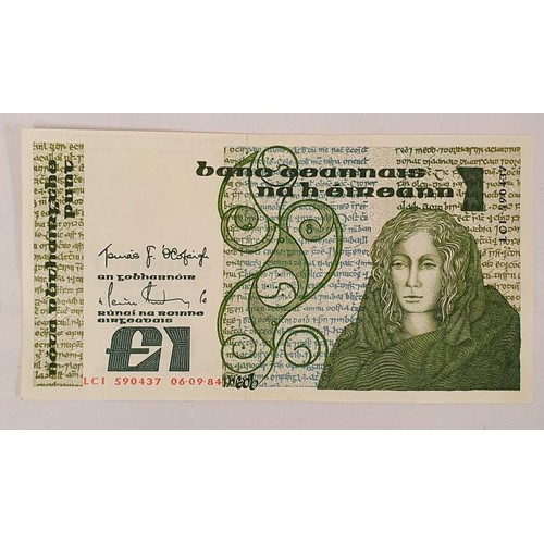 157 - Irish 1984 £1 Note