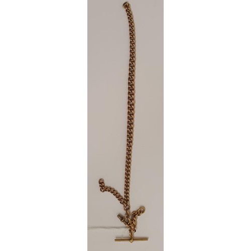 159 - 9ct Gold Albert Chain, c.28cm long, c.46grams