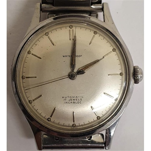 172 - Gents Automatic Watch. Swiss Made (no name shown) Ref 1118 on case back. 17 Jewel ETA Incabloc Movem... 