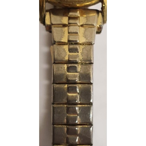 177 - Ladies Omega De Ville: Gold Plated on Bracelet.