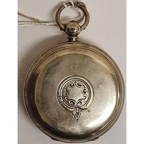 183 - Silver Case Fusee Pocket Watch, Hallmarked for London, c.1881, case by John Fleckner. Includes list