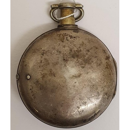 186 - James Smith Silver Pair-Cased Pocket Watch, Hallmarked London, c.1809, case by Richard Grove. Lacks ... 