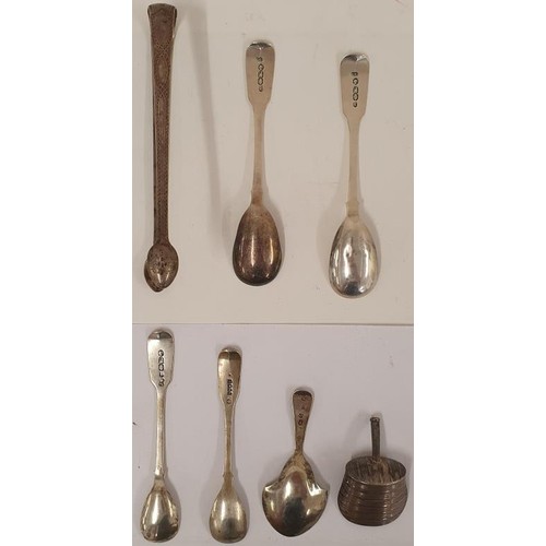 194 - Collection Of Hallmarked Silver Caddy Spoons etc.